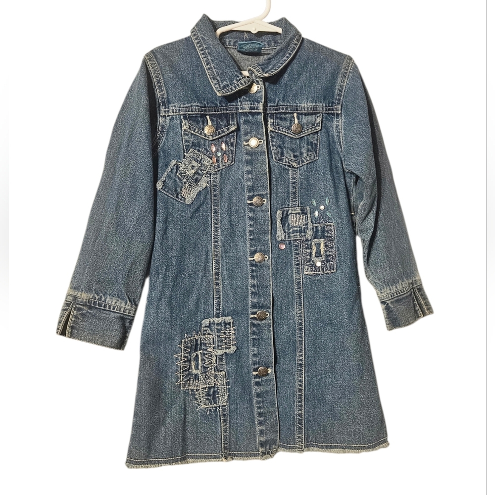 P.Y.T Denim Patchwork Girls Dress Size 5/6